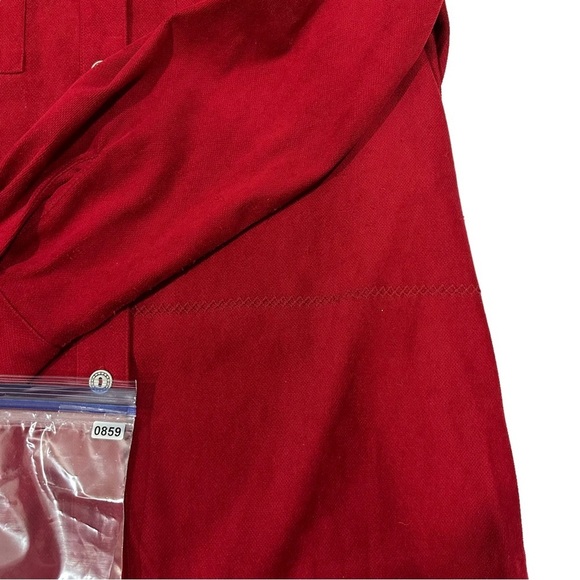 Alfred Dunner Women Crimson 6 Button Long Sleeve Shirt Jacket Shackwt Sz 12 EUC - Picture 12 of 12